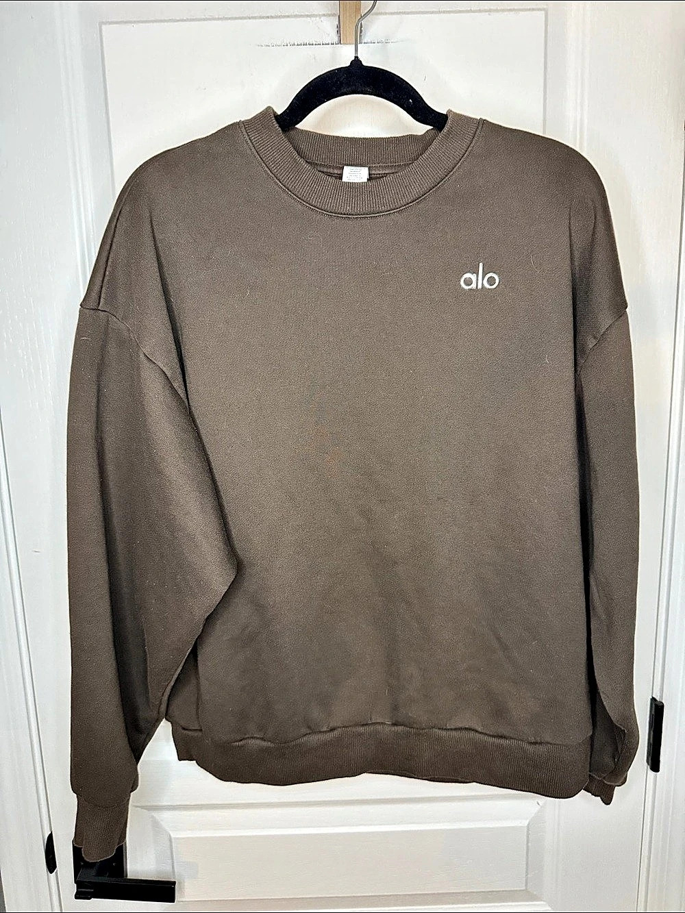 alo Brown Cotton Blend Sweatshirt Size Medium Like New